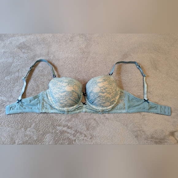 Heidi Klum Intimates turquoise lace underwire bra 34D - Picture 4 of 7